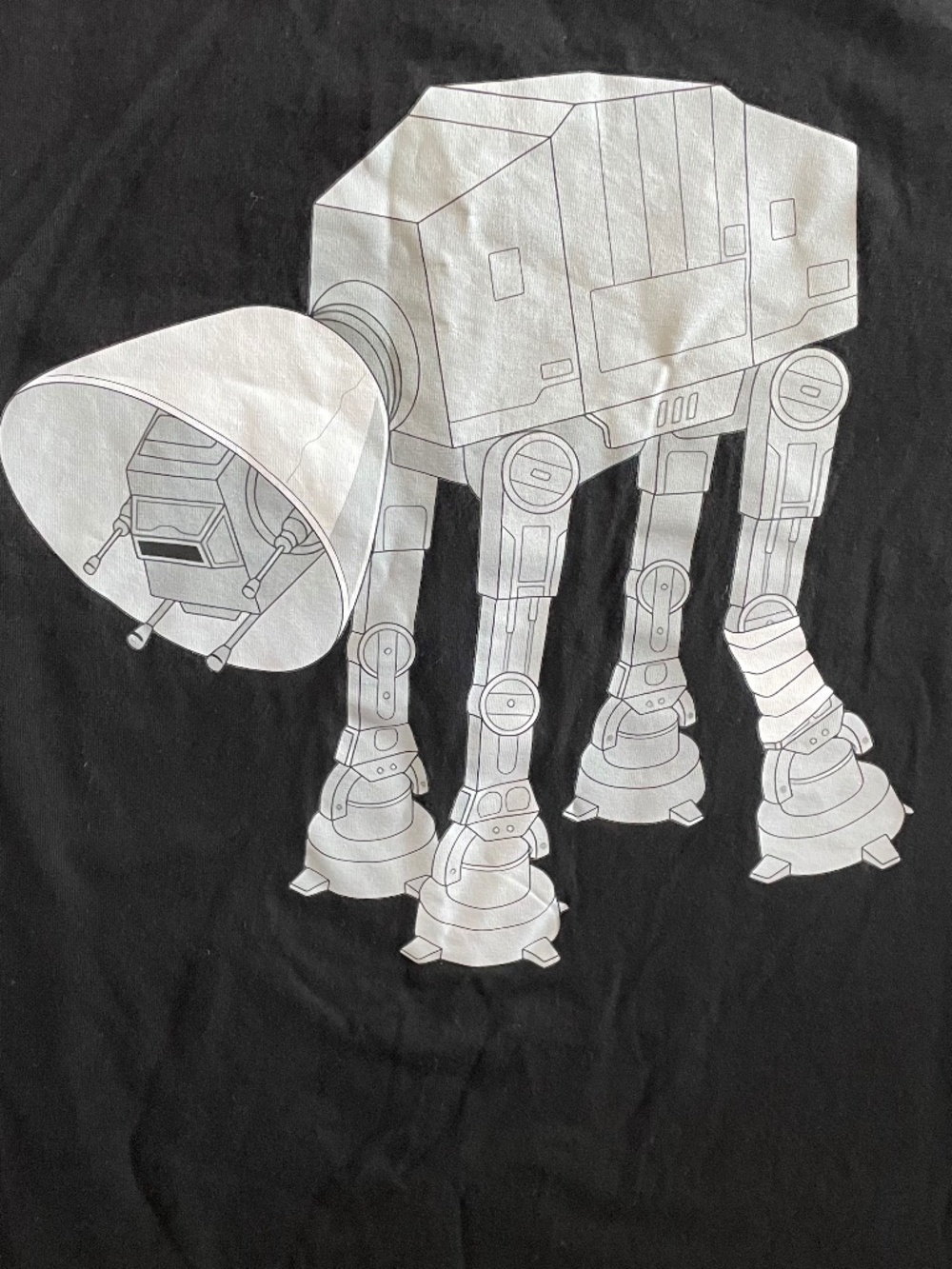 Star Wars AT-AT "Cone of Shame" Graphic Tee Black, Size Medium - Picture 2 of 6